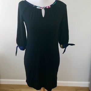 Muumuu Heaven Hawaii Black dress 3/4sleeves, P, sm